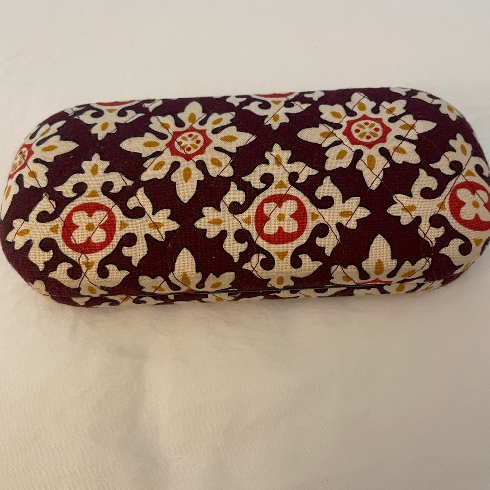 Vera Bradley Maroon Eye Glass Case